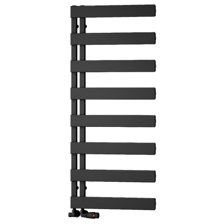 Reina Carpena 1190 x 500mm Black Aluminium Heated Towel Rail