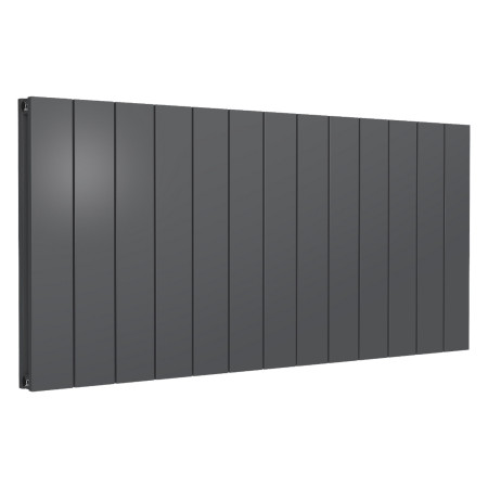 Reina Casina 600 x 1230mm Double Horizontal Anthracite Aluminium Radiator