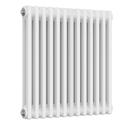 Reina Colona 2 Column 600 x 605mm White Horizontal Designer Radiator