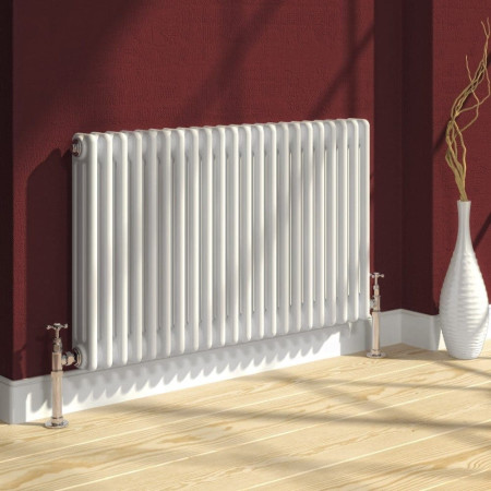 3/C522 Reina Colona 3 Column 500 x 1010mm White Horizontal Designer Radiator (2)