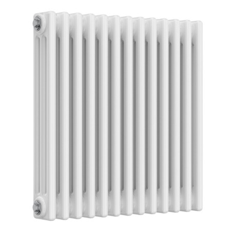Reina Colona 3 Column 600 x 605mm White Horizontal Designer Radiator