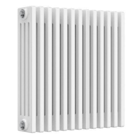 Reina Colona 4 Column 600 x 605mm White Horizontal Designer Radiator