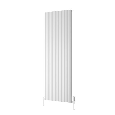 Reina Delia Aluminium 1800 x 500mm Vertical Radiator in White