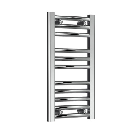 Reina Diva 600 x 300mm Flat Chrome Heated Towel Rail