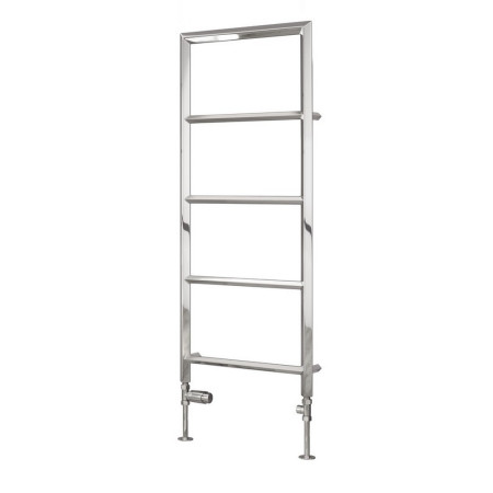 Reina Dora 1200 x 500mm Mild Steel Heated Towel Rail in Chrome