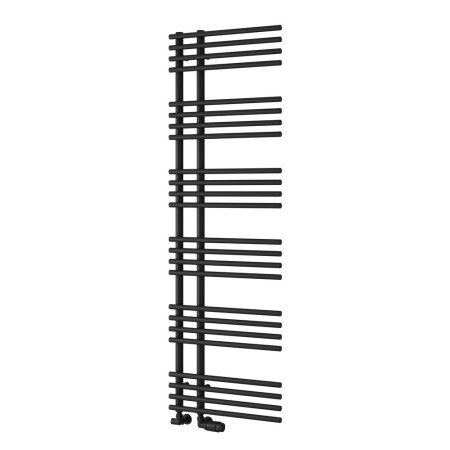 Reina Elisa Mild Steel 1550 x 500mm Heated Towel Rail in Black