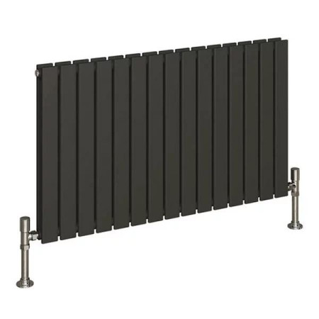 Reina Flat Double 600 x 1254mm Anthracite Horizontal Designer Radiator