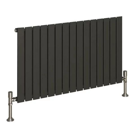Reina Flat Single 600 x 588mm Anthracite Horizontal Designer Radiator