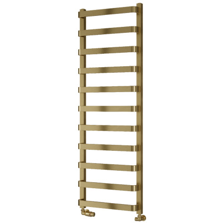Reina Flora 1500 x 500mm Brushed Brass Designer Heated Towel Rail