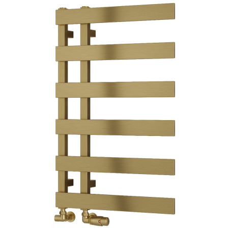 Reina Florina 800 x 500mm Heated Towel Rail in Brushed Brass