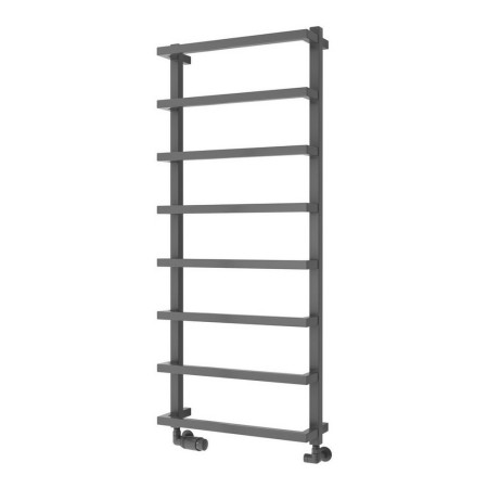 Reina Glora 1195 x 500mm Mild Steel Heated Towel Rail in Anthracite