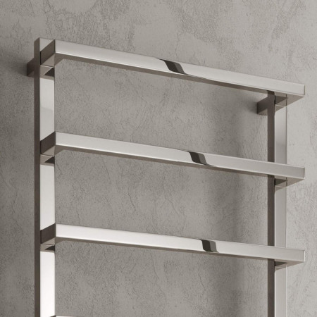 RND-GLR0875C Reina Glora 875 x 500mm Mild Steel Heated Towel Rail in Chrome Lifestyle