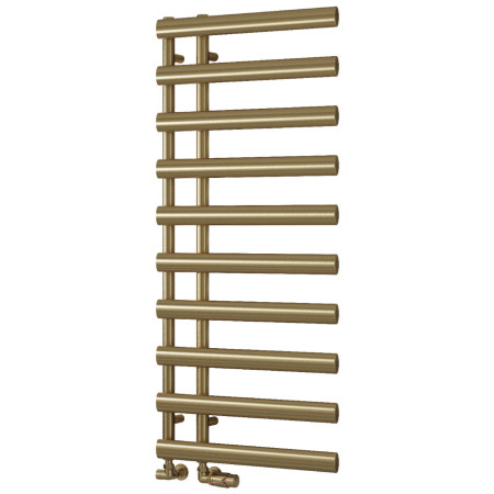 Reina Grace 1140 x 500mm Brushed Brass Vertical Designer Towel Radiator