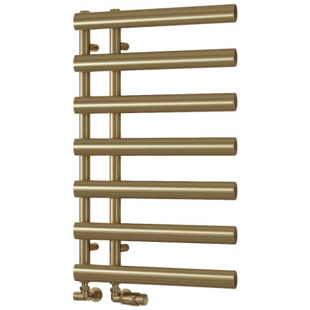 Reina Grace 780 x 500mm Brushed Brass Vertical Designer Towel Radiator