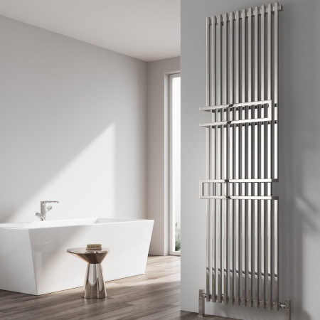 RND-GDE1850C Reina Grande Mild Steel 1800 x 500mm Vertical Radiator in Chrome Lifestyle