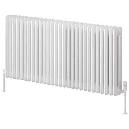 Reina Hedingham Horizontal 600 x 1265mm White Column Radiator
