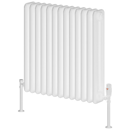 Reina Hedingham Horizontal 600 x 600mm White Column Radiator