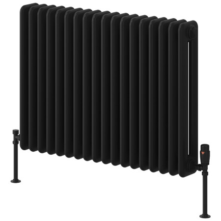 Reina Hedingham Horizontal 600 x 820mm Black Column Radiator