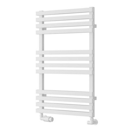 Reina Kale Mild Steel 816 x 500mm Heated Towel Rail in White
