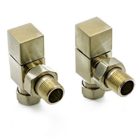 Reina LOGE Angled Brushed Radiator Valve