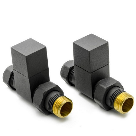 Reina LOGE Straight Anthracite Radiator Valve