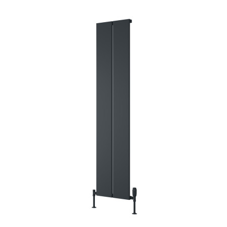 Reina Larga Aluminium 1800 x 404mm Vertical Radiator in Anthracite