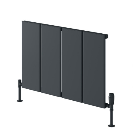 Reina Larga Aluminium 600 x 812mm Horizontal Radiator in Anthracite