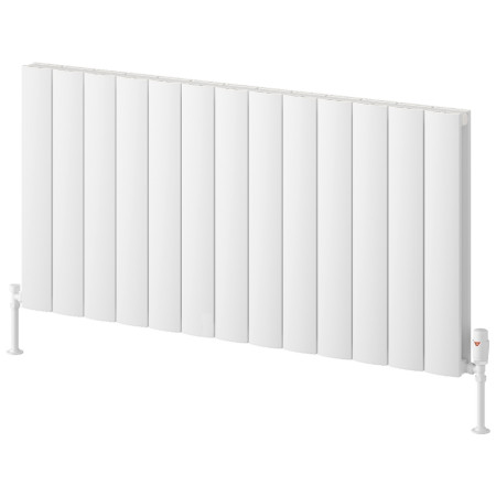 Reina Loco 600 x 1230mm Horizontal White Double Aluminium Radiator