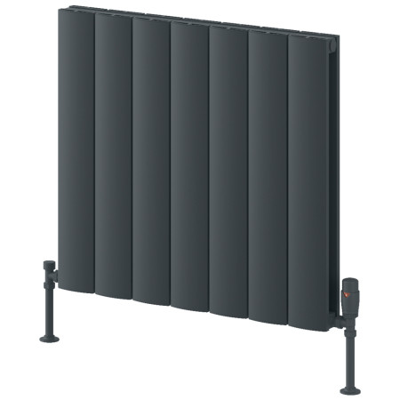 Reina Loco 600 x 660mm Horizontal Anthracite Double Aluminium Radiator