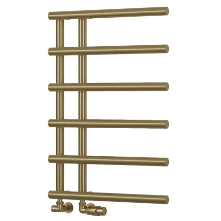 Reina Matera 722 x 500mm Heated Towel Rail in Brushed Brass