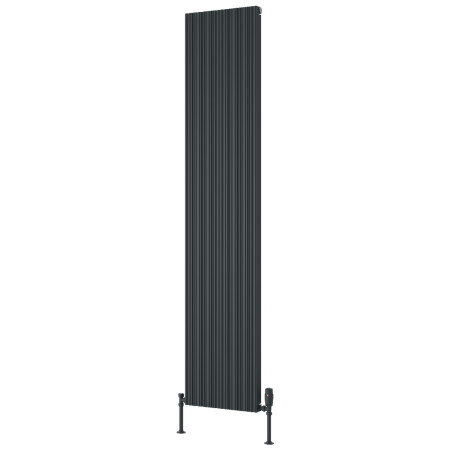 Reina Melvin 1800 x 360mm Anthracite Aluminium Vertical Radiator