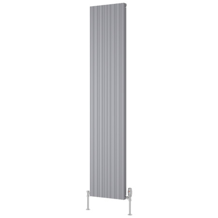 Reina Melvin 1800 x 360mm Silver Aluminium Vertical Radiator