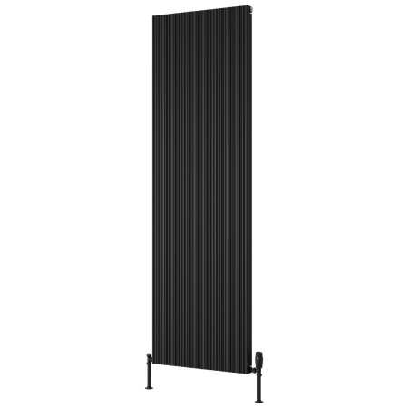Reina Melvin 1800 x 540mm Black Aluminium Vertical Radiator