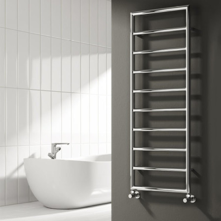 Reina Nardo Mild Steel Bathroom Radiator in Chrome 813 x 450 RNDNRD081045SC