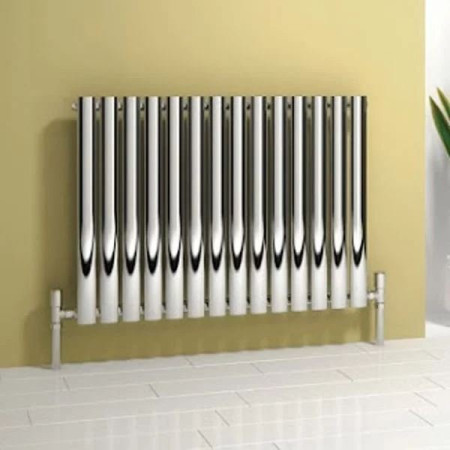 Reina Neva Single 550 x 1180mm Chrome Horizontal Designer Radiator