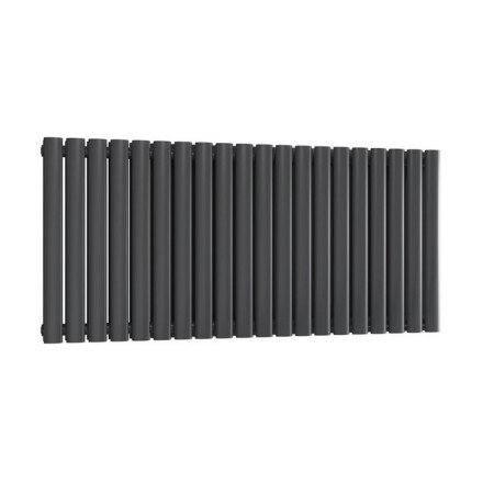 Reina Neval 600 x 1171mm Double Horizontal Anthracite Aluminium Radiator