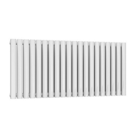 Reina Neval 600 x 1171mm Double Horizontal White Aluminium Radiator
