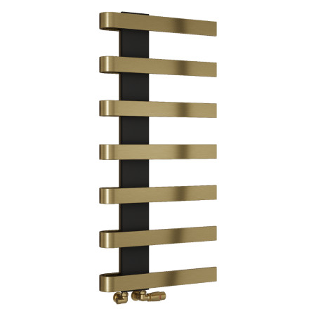 Reina Panaro 1100 x 500mm Brushed Brass Heated Towel Rail