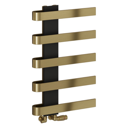 Reina Panaro 800 x 500mm Brushed Brass Heated Towel Rail