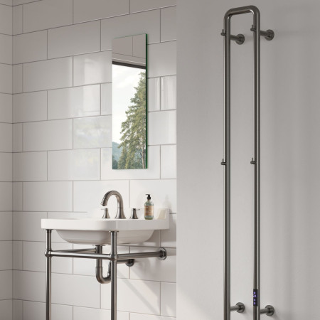 EPLOG Reina Pelmo 1500 x 200mm Electric Gunmetal Vertical Radiator Lifestyle