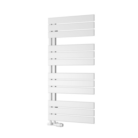 Reina Pettino 1124 x 550mm Mild Steel White Heated Towel Rail