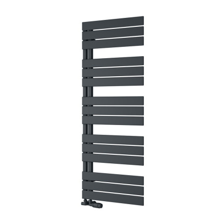 Reina Pettino 1424 x 550mm Mild Steel Anthracite Heated Towel Rail