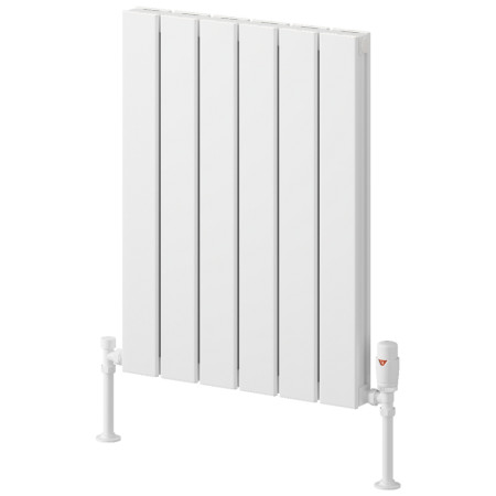 Reina Piatto 600 x 445mm White Horizontal Aluminium Double Radiator
