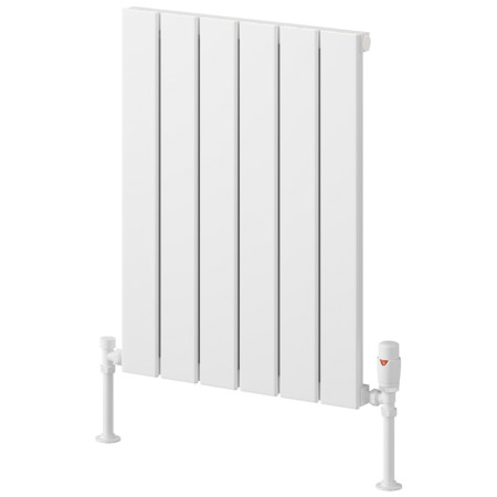 A-PTO060044SW Reina Piatto 600 x 445mm White Horizontal Aluminium Single Radiator