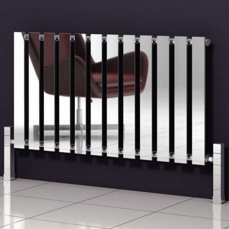 RND-PNZ1165 Reina Pienza 550 x 1165mm Chrome Horizontal Designer Radiator Lifestyle