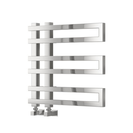 Reina Pietra 530 x 530mm Mild Steel Chrome Heated Towel Rail