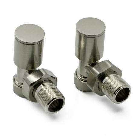 Reina Portland Angled Brushed Radiator Valve
