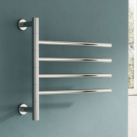 DE-RNC4550P Reina Rance Dry 750 x 550mm Polished Electric Towel Rail Lifestyle