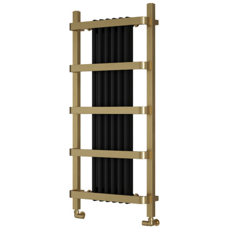 Reina Regina 1200 x 550mm Brushed Brass Heated Towel Rail