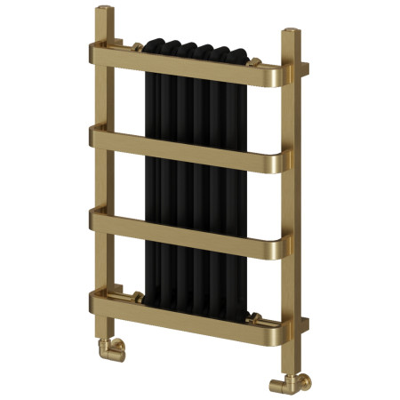 Reina Regina 800 x 550mm Brushed Brass Heated Towel Rail
